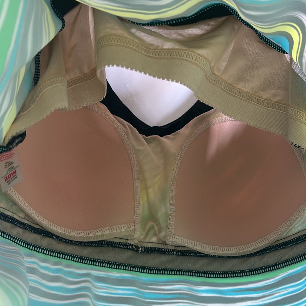 ZeroXposur Swimwear Tankini Top Stripes UPF 30+ Quick Dry Material NWT - Picture 7 of 8
